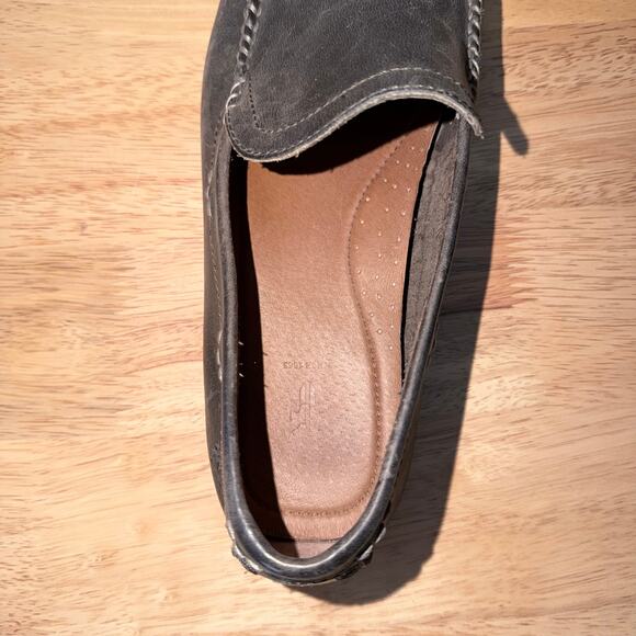 Frye greige leather slipon loafers menswear driving loafers professor academia 9 main image 10